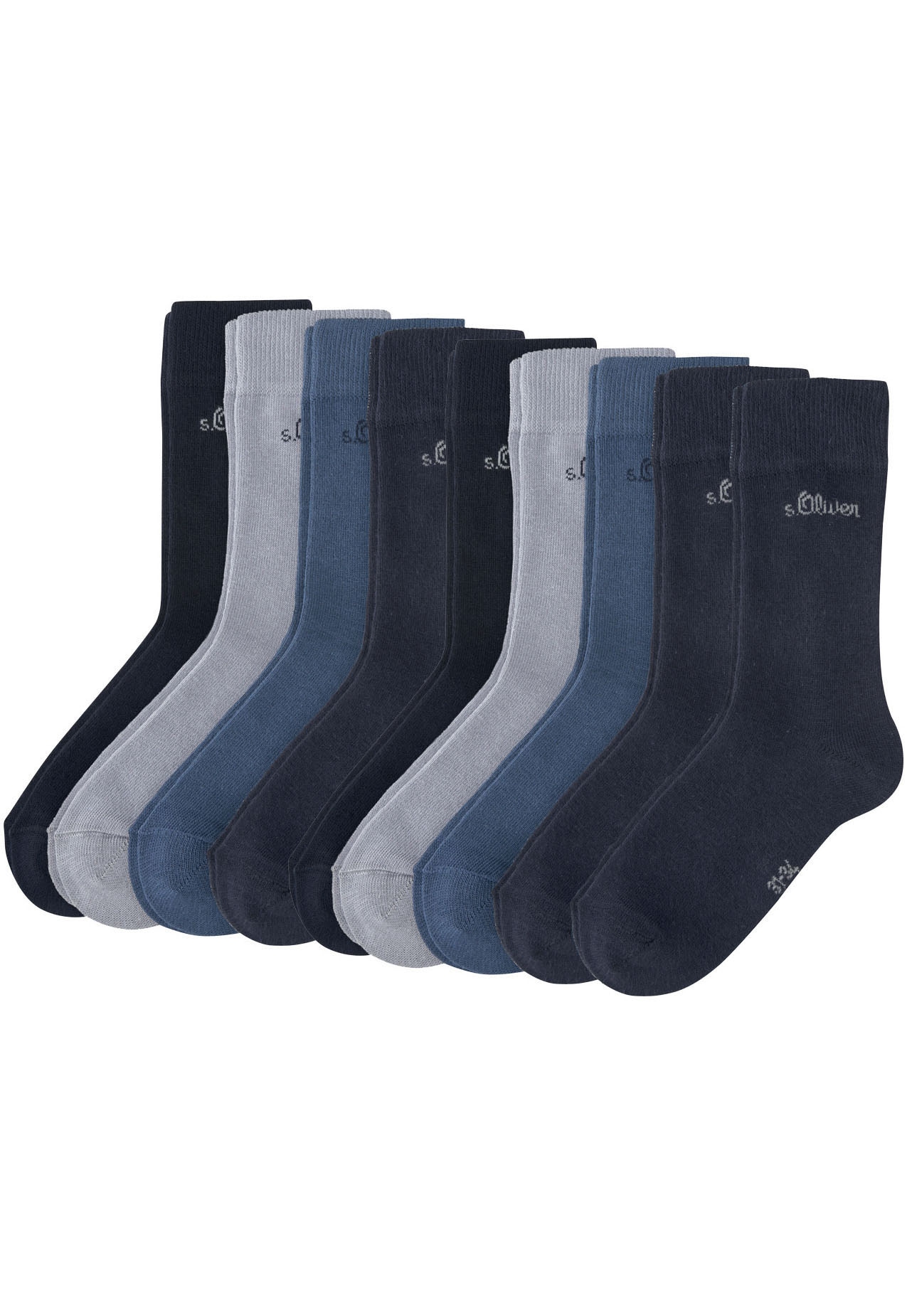 s.Oliver Socken »essentials«, (9er Pack), mit weichem Bund