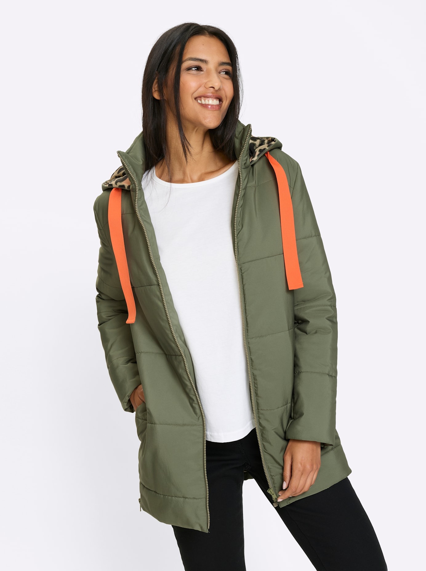 Classic Basics Steppjacke mit Kapuze günstig online kaufen