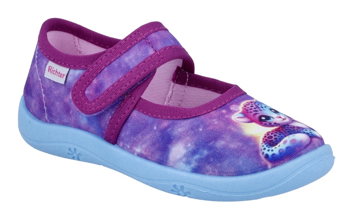 Richter Hausschuh »Mia«  Kindergartenschuh, Klettschuh mit WMS, Größeschablone zum Download