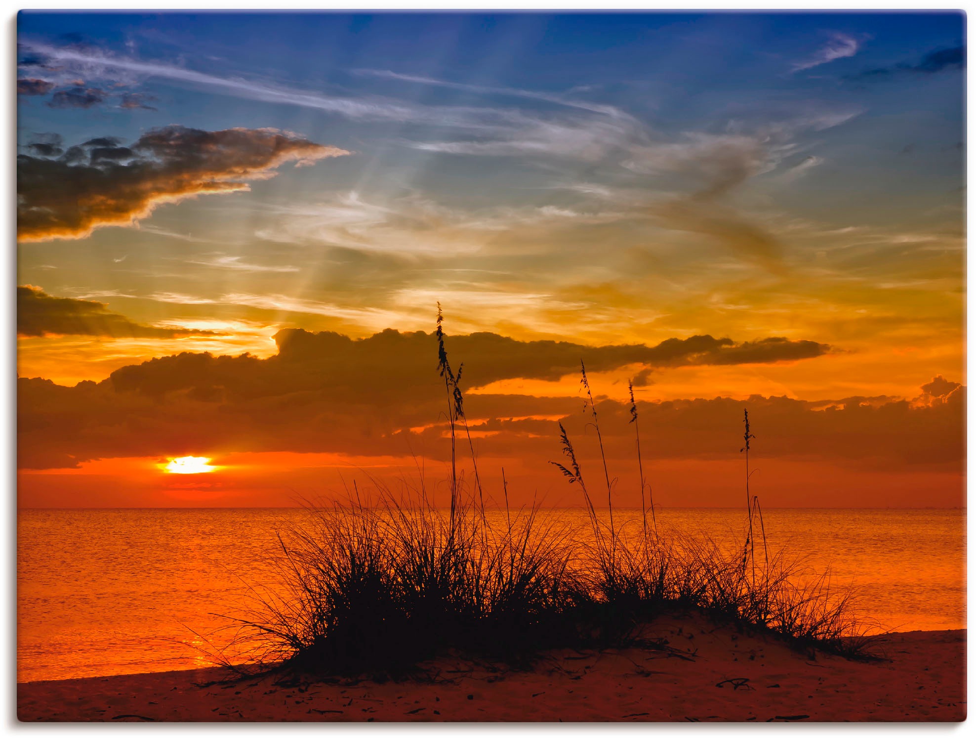 Artland Wandbild »Herrlicher Sonnenuntergang«, Sonnenaufgang & -untergang, (1 St.), als Leinwandbild, Wandaufkleber in verschied. Größen