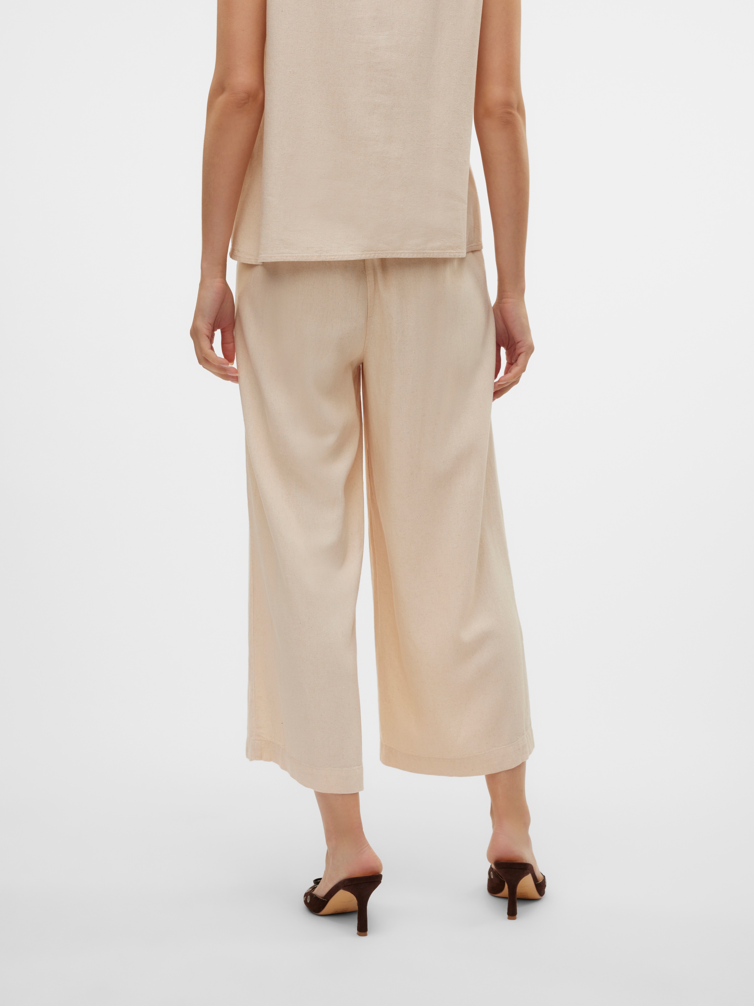 Vero Moda Culotte "VMMYMILO H/W CULOTTE PANT WVN GA", mit Leinen günstig online kaufen