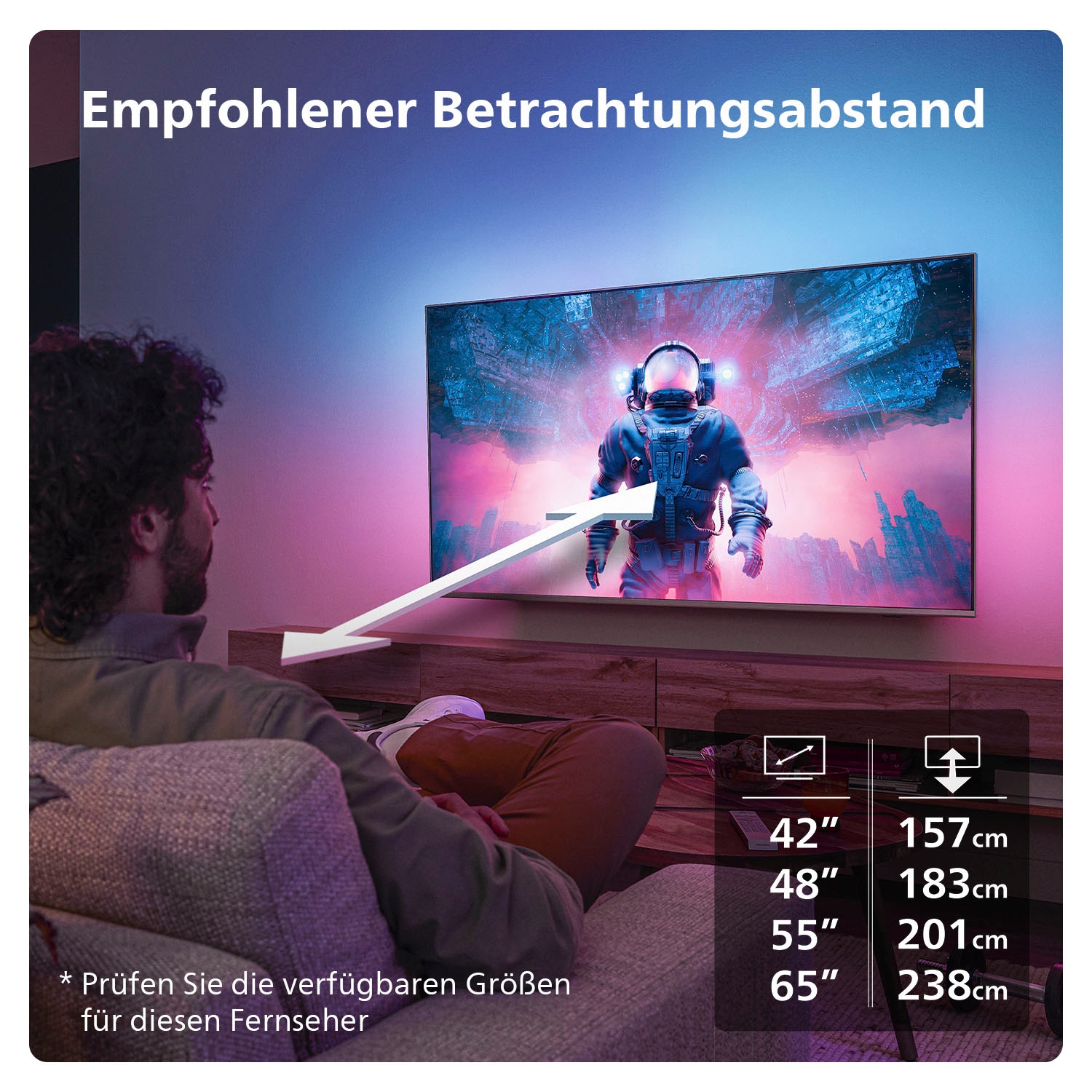 Philips OLED-Fernseher, 164 cm/65 Zoll, 4K Ultra HD, Smart-TV-Google TV