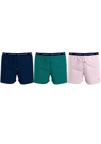 Tommy Hilfiger Underwear Webboxer, (Packung, 3er-Pack), mit kontrastfarbenem Wäschebund kaufen