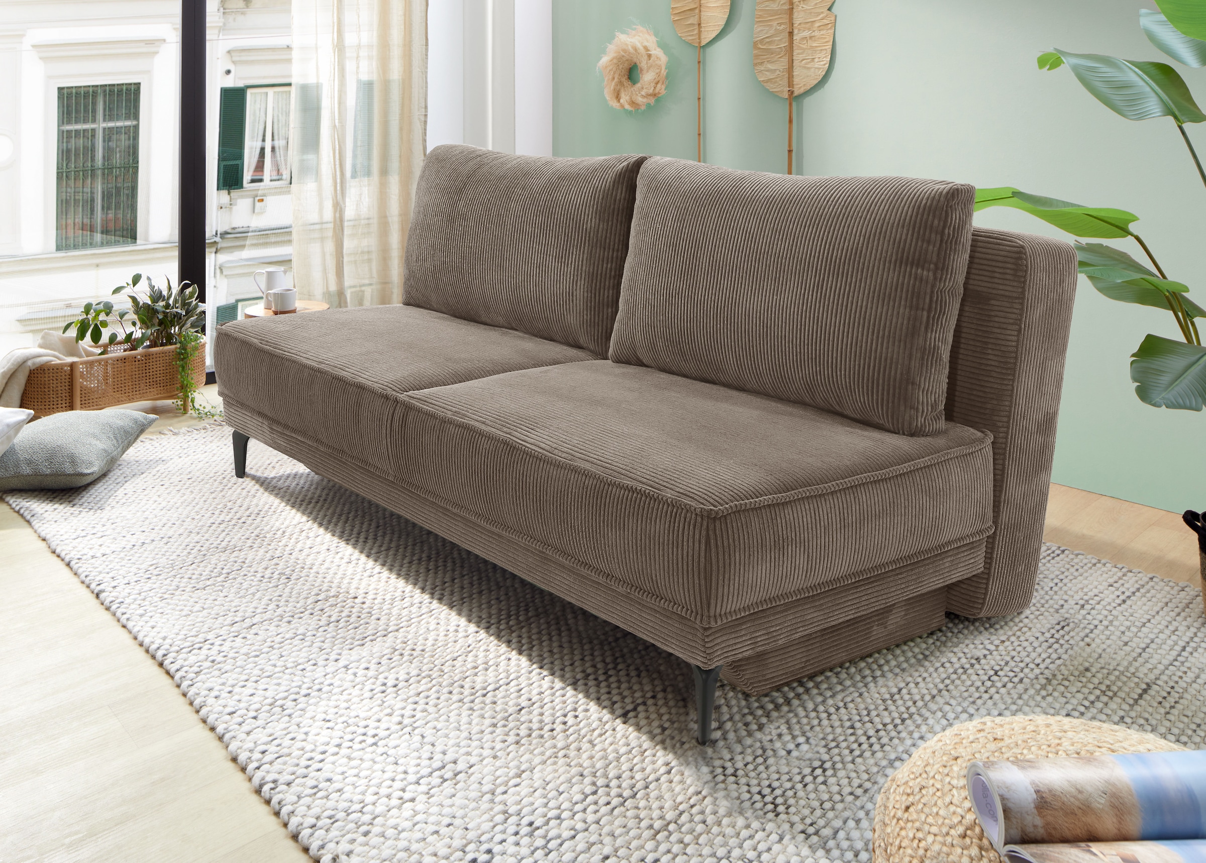 Jockenhöfer Gruppe Schlafsofa »Maestro, B: 203 cm, Liegefl. 161x200 cm, Dauerschläfer« mit Bettfunktion & Bettkasten, Tonnentaschenfederkern