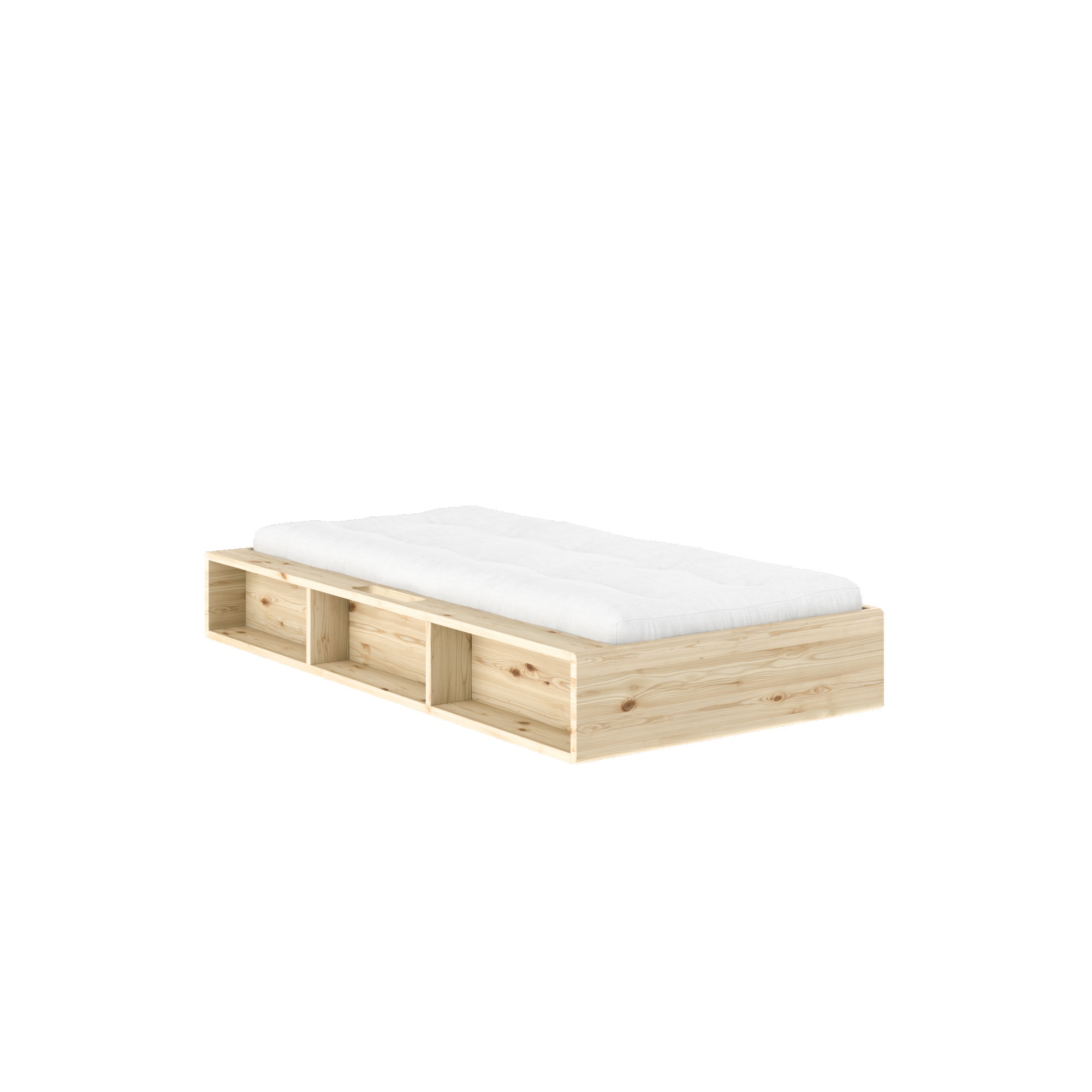 Karup Design Stauraumbett »Ziggy Bed, Stauraumbett, FSC®-zertifiziertes Massivholz made in Europe« Erhältlich für Matratzen Breite 90, 120, 140, 160 oder 180 cm,  mit 3 Ablagen, inklusive Lattenrost, ohne Matratze, mehrere Farben