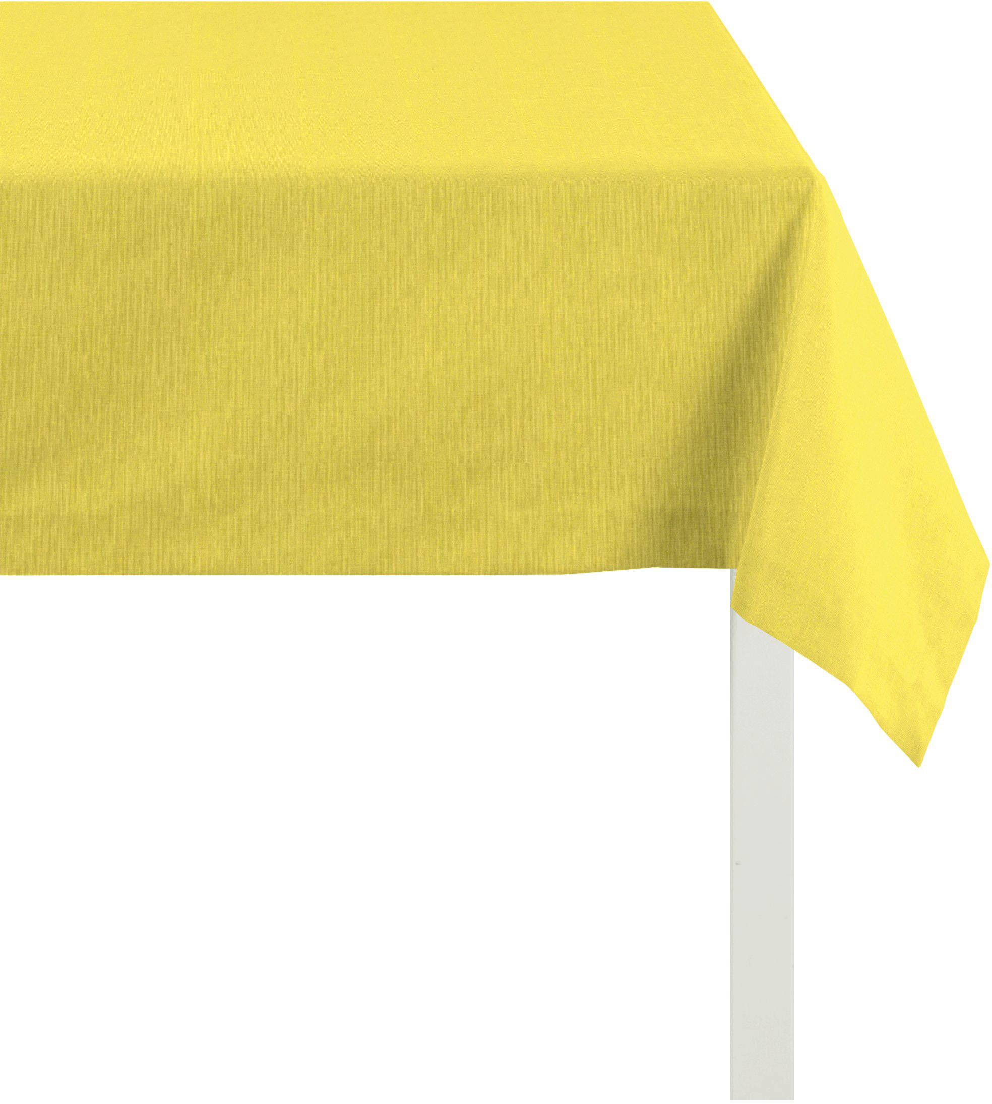Tischdecke APELT, B:140cm L:250cm, gelb, Baumwolle, Polyester, Tischdecken, "ALASKA, LOFT STYLE, Rips Uni"