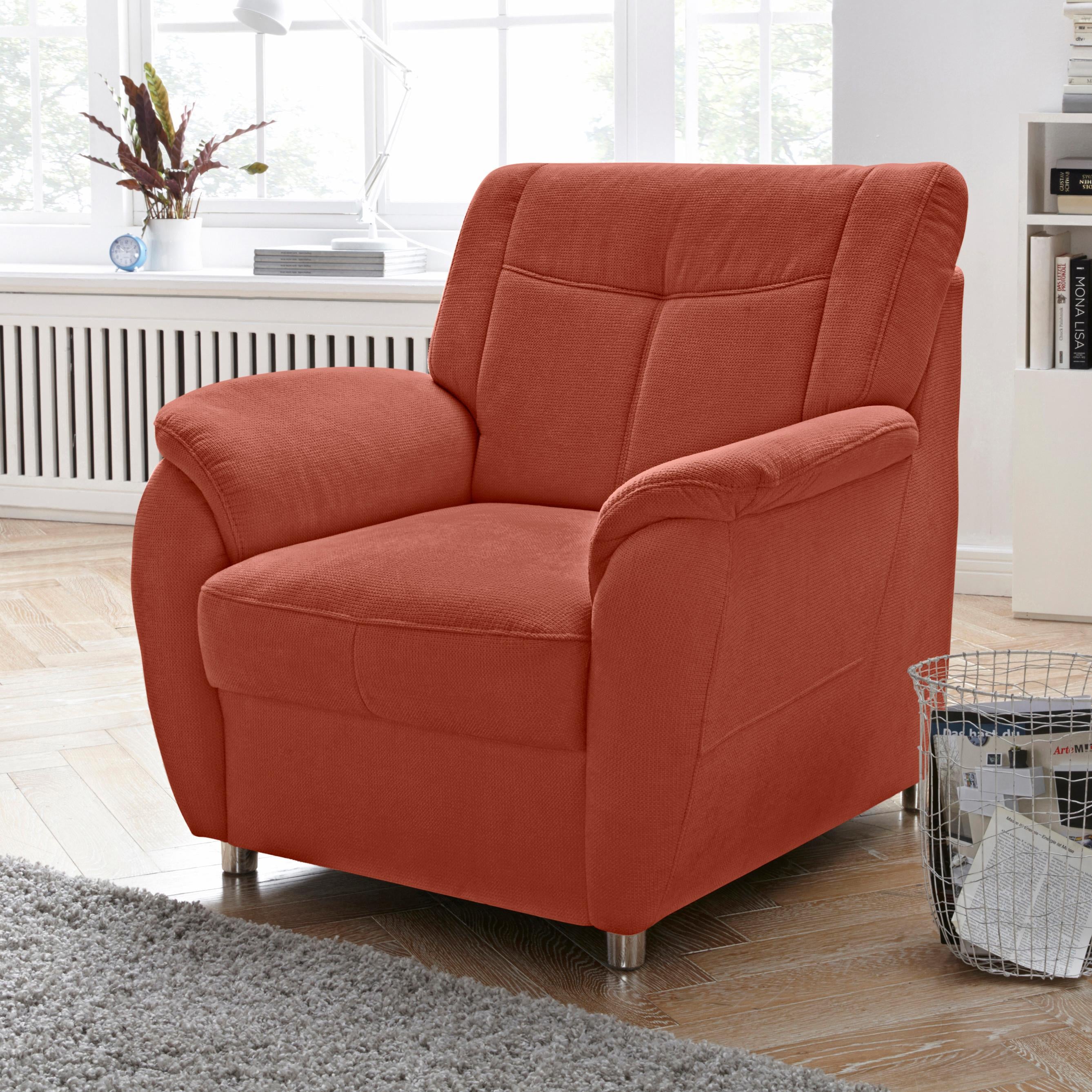 sit&more Sessel "Sonoma, B: 95 cm, Federkern-Polsterung, komfortable Sitzhöhe 45 cm" Frei im Raum stellbar, individuell kombinierbar, modernes Design