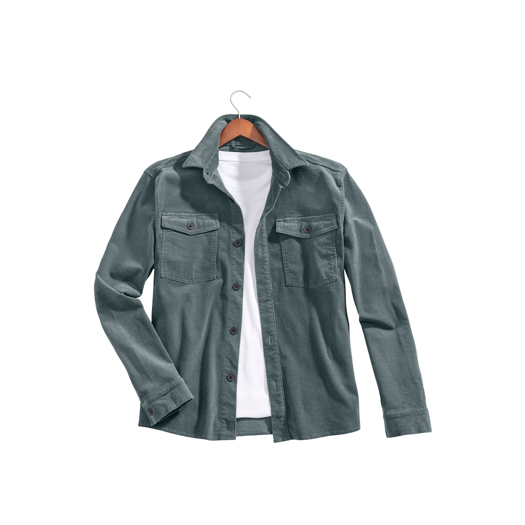 John Devin Hemdjacke, modernes Overshirt, Regularfit mit aufgesetzten Taschen