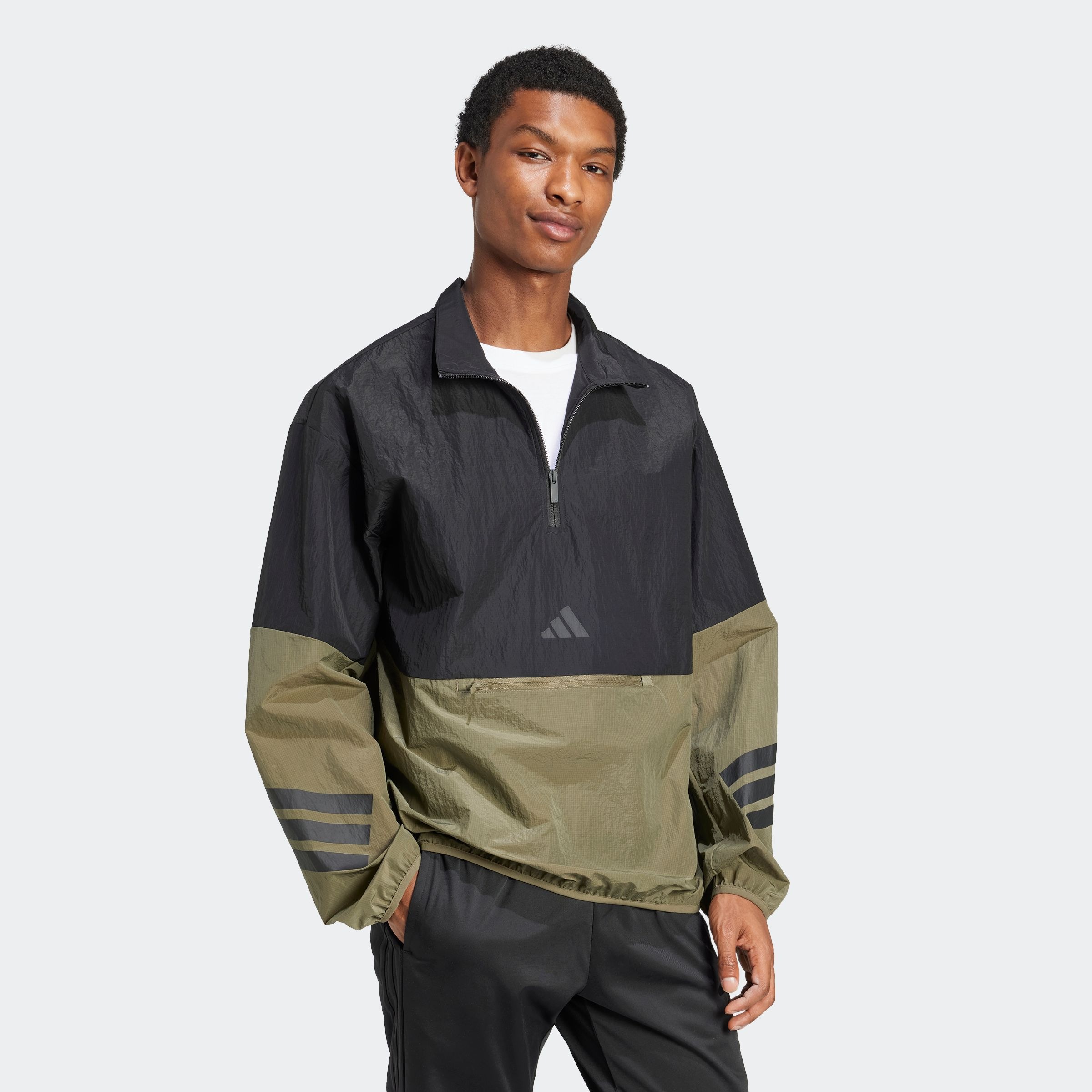 Thumbnail - adidas Sportswear Sweatshirt "FUTURE ICONS 3-STREIFEN WOVEN HALF-ZIP", Windbreaker