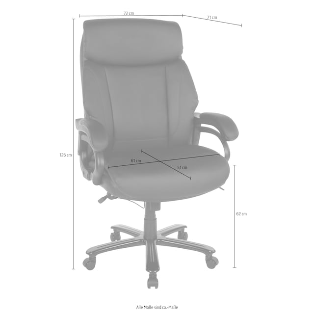 Duo Collection Bürostuhl »Ennio 180«, Kunstleder, belastbar bis 180 KG,  Chefsessel, Wippfunktion & ergonomischer Komfort | BAUR