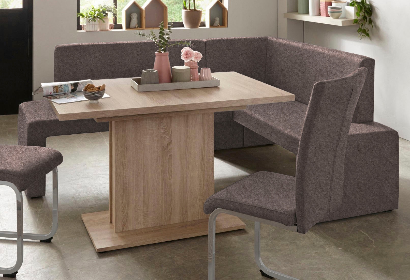 Home affaire Freischwinger »Alex«, (Set), 2 St., Microfaser 2, Stuhl belastbar bis 120 Kg, Gestell im Chrom-Look