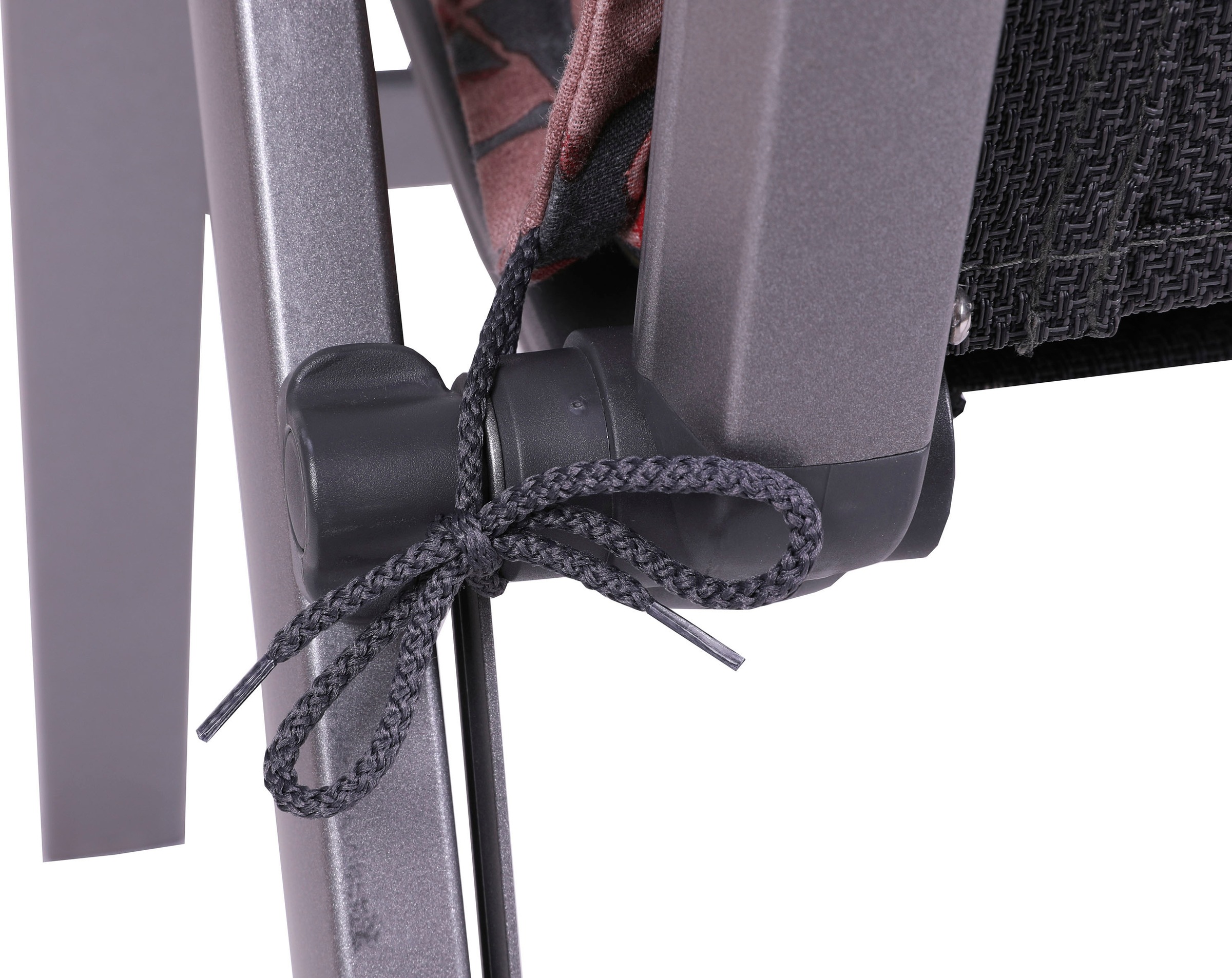 GO-DE Sesselauflage Blätter / Beeren anthrazit - Maße BxLxH ca.: 50 cm x 108 cm x 7 cm