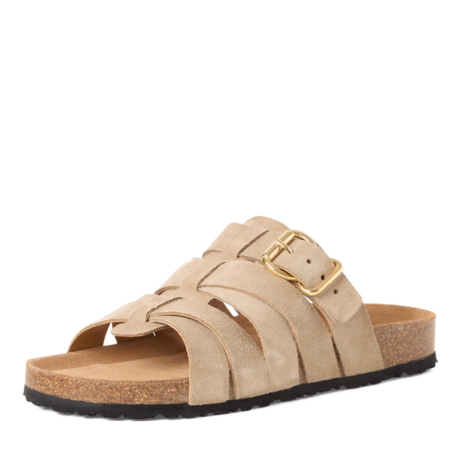 Tamaris Pantolette Schlupfschuh, Hausschuh, Sommerschuh mit Veloursleder-Fu günstig online kaufen