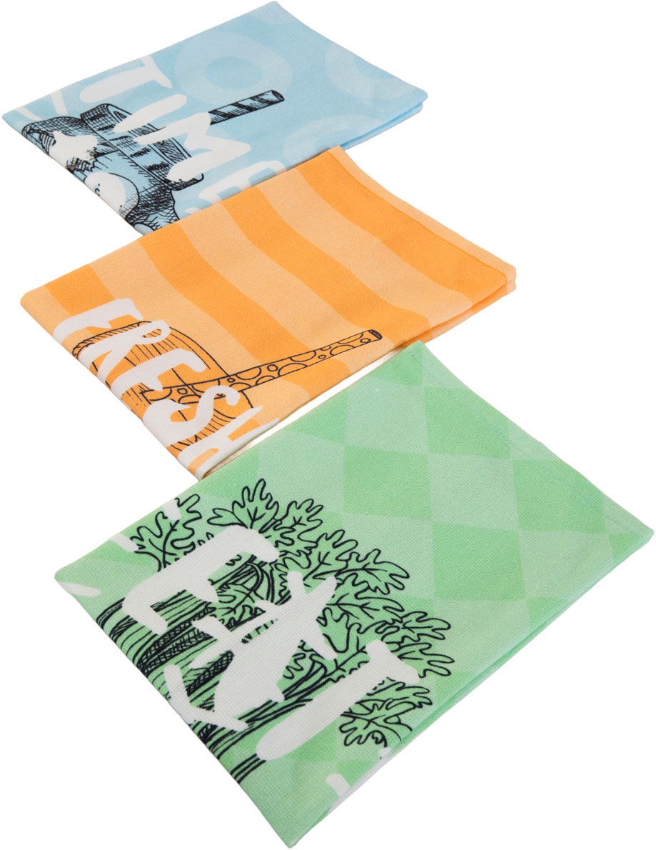 Egeria Geschirrtuch "HEALTH" 3x 40x60 cm günstig online kaufen