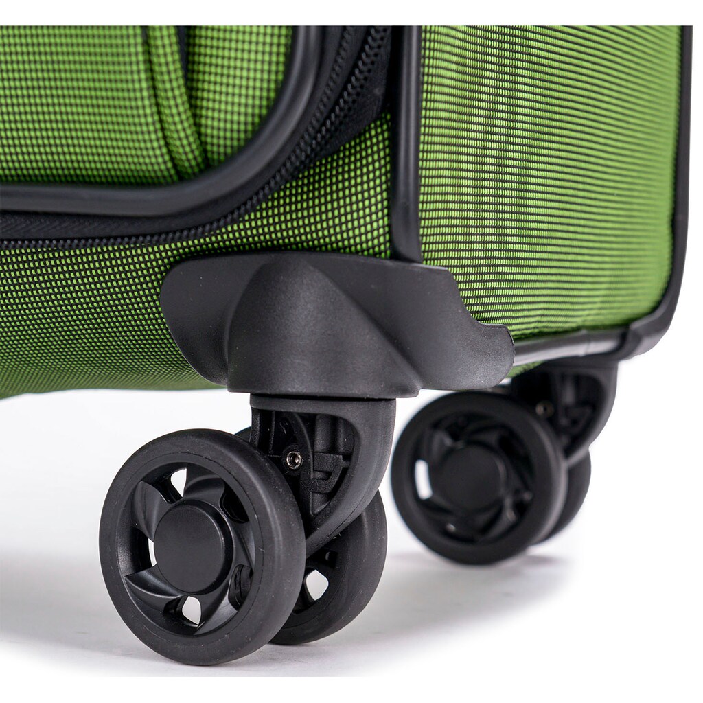 Stratic Weichgepäck-Trolley »Bendigo Light + M, green«, 4 Rollen, mit NFC-Chip