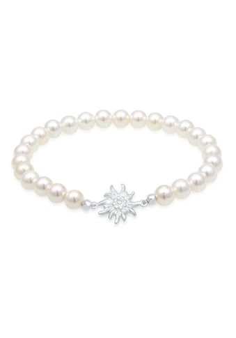 Perlenarmband »Edelweiß Perlen Traditionell Trachten 925 Silber«