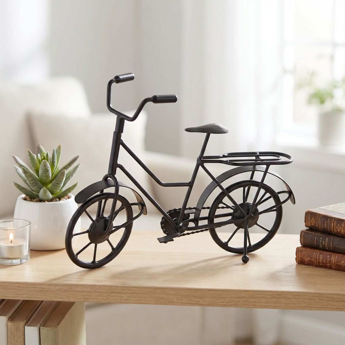 Ambiente Haus Dekoobjekt "Deko Fahrrad - schwarz 27cm" aus Metall
