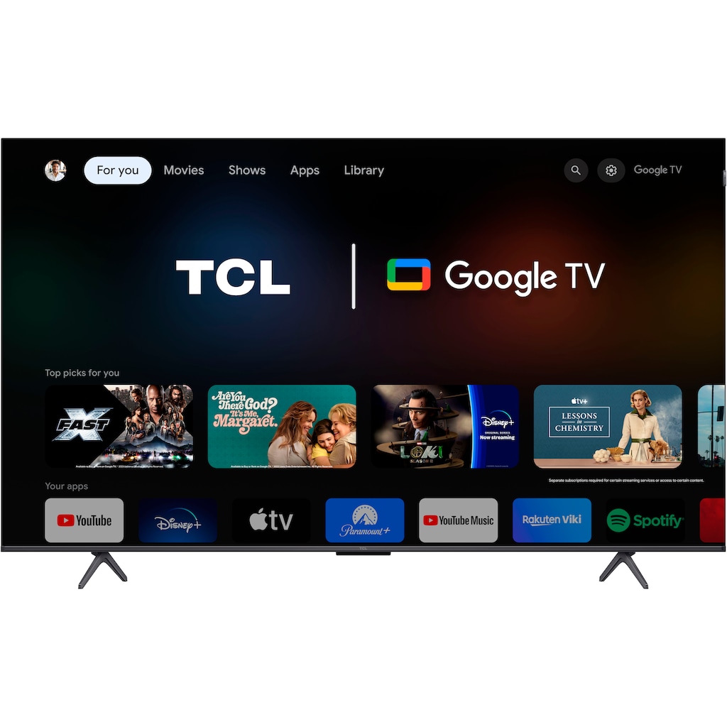 TCL QLED-Fernseher »85C61BX1«, 215 cm/85 Zoll, 4K Ultra HD, Google TV-Smart-TV