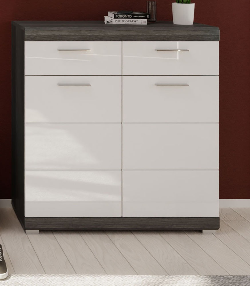 INOSIGN Schuhschrank »Siena, Breite 90 cm, 2 Türen, 2 Einlegeböden, 3 Fächer, 2 Schubkästen«, (1 St.), Scout, Schuhschrank Höhe 96 cm, 2 Türen, 3 Fächer, 2 Schubkästen