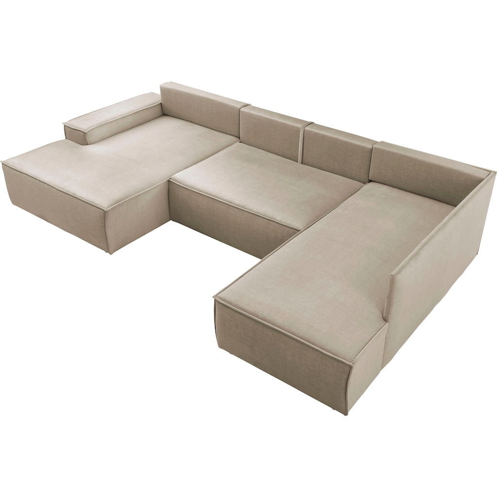 Home affaire Wohnlandschaft »SHERWOOD XXL 329 cm Schlafsofa, U-Form«