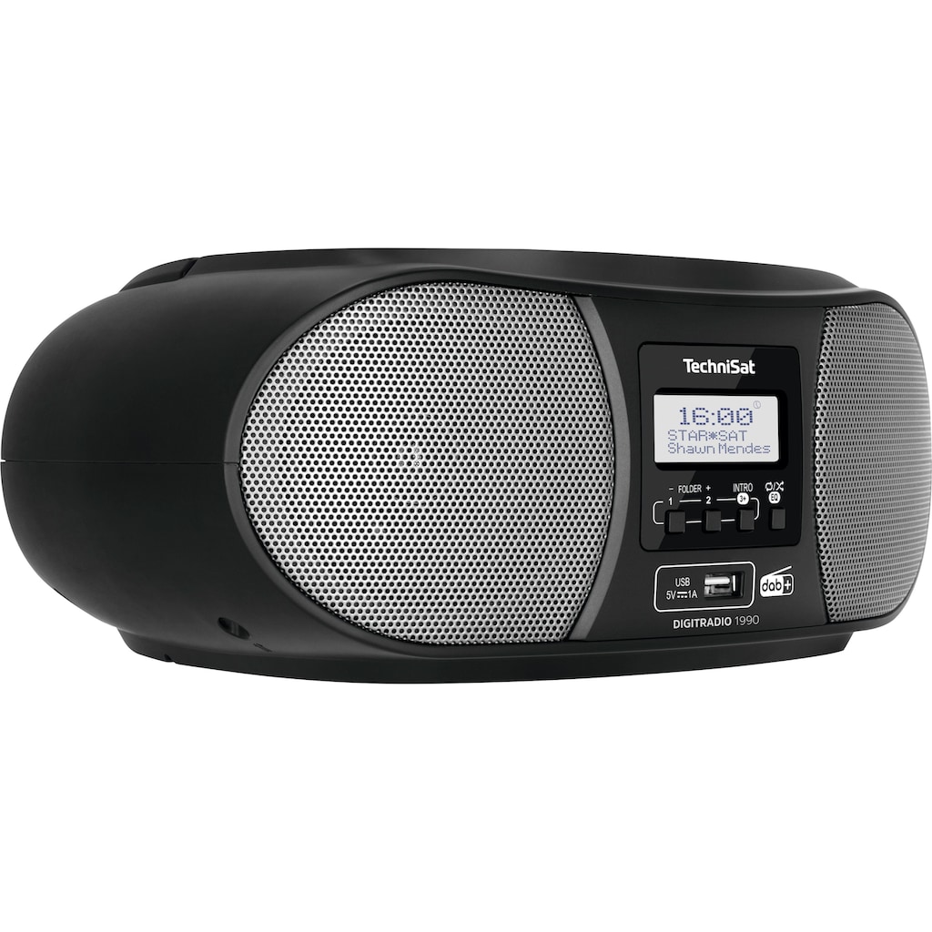 TechniSat Boombox »Digitradio 1990 Stereo-«, (Bluetooth FM-Tuner-Digitalradio (DAB+), mit DAB+, UKW, CD, Bluetooth, USB, Batteriebetrieb möglich