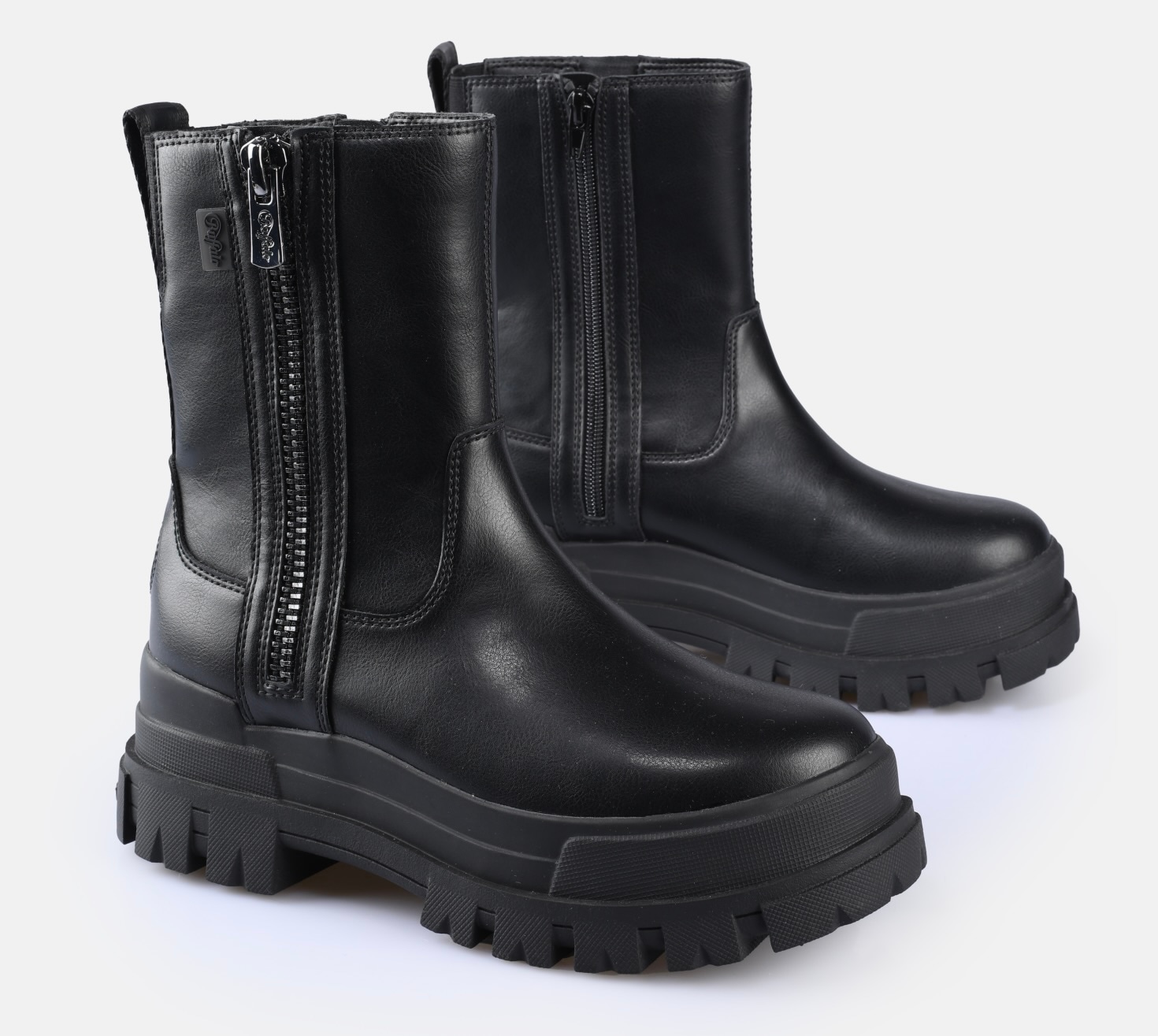 Buffalo Bikerboots "Aspha Bootie Zip", Plateauboots, Stiefelette mit Memory günstig online kaufen