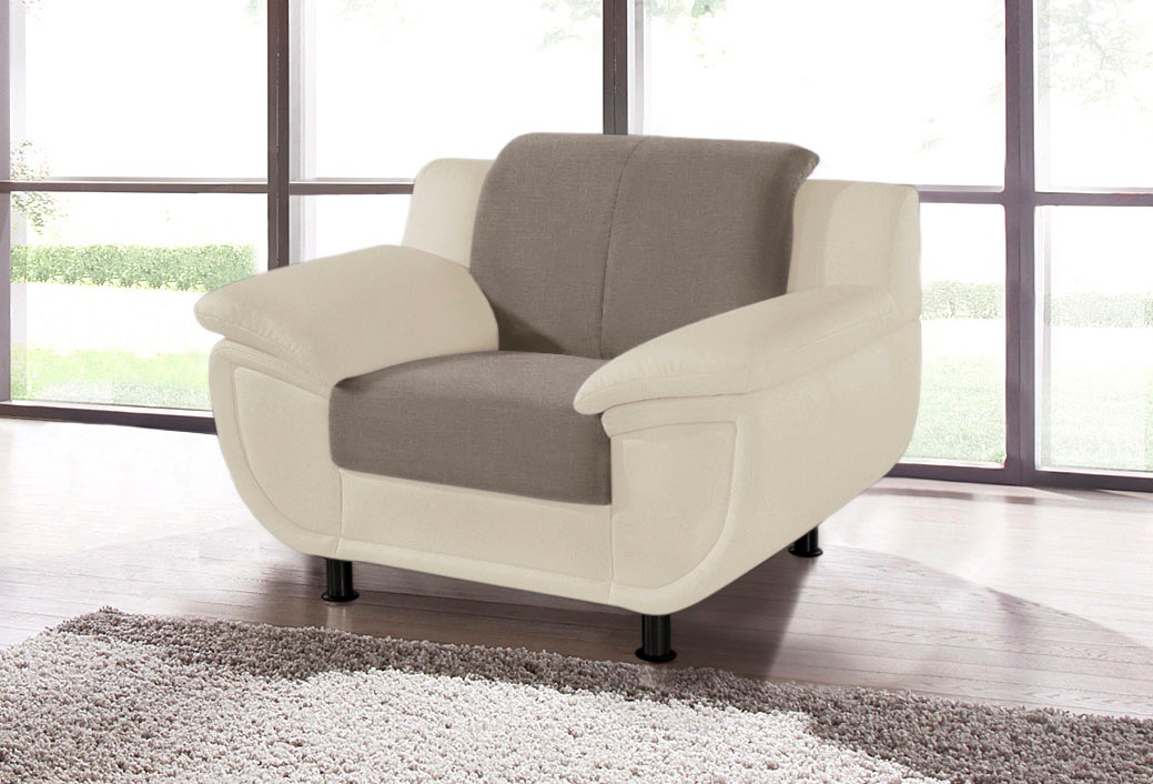 TRENDMANUFAKTUR Sessel "Rondo 3, Loungesessel, Breite 121cm" wahlweise mit komfortablem Federkern, mit extra breiten Armlehnen