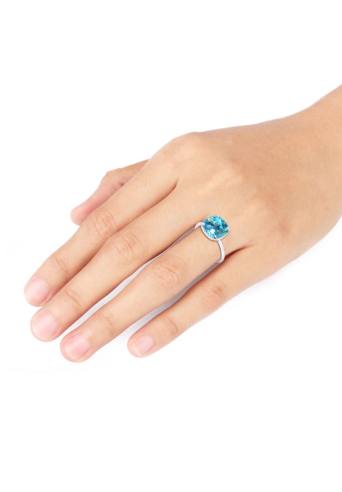 Elli Verlobungsring »mit einzigartigem Kristall in Hellblau«