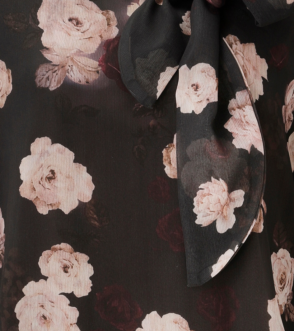 Aniston CASUAL Schlupfbluse mit Glanzfäden im romantischen Rosendruck - NEUE KOLLEKTION