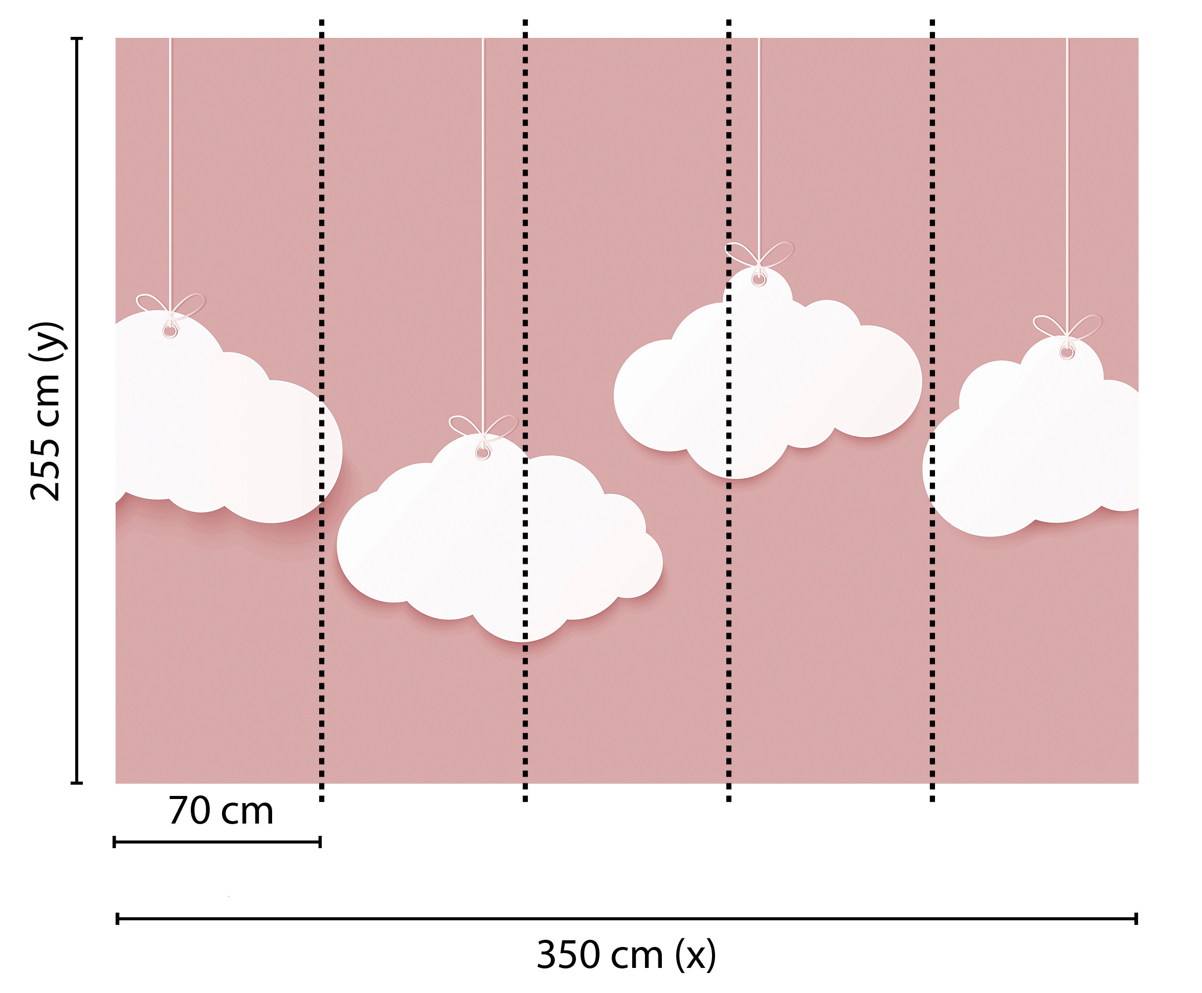 living walls Fototapete »Designwalls Clouds 3«, Vlies, Wand, Schräge, Decke
