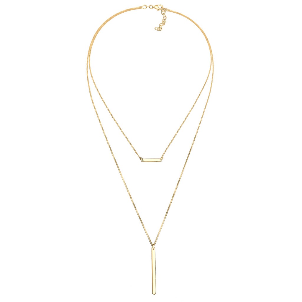 Elli Gliederkette »Choker Geo Layer Minimal 925 Silber«