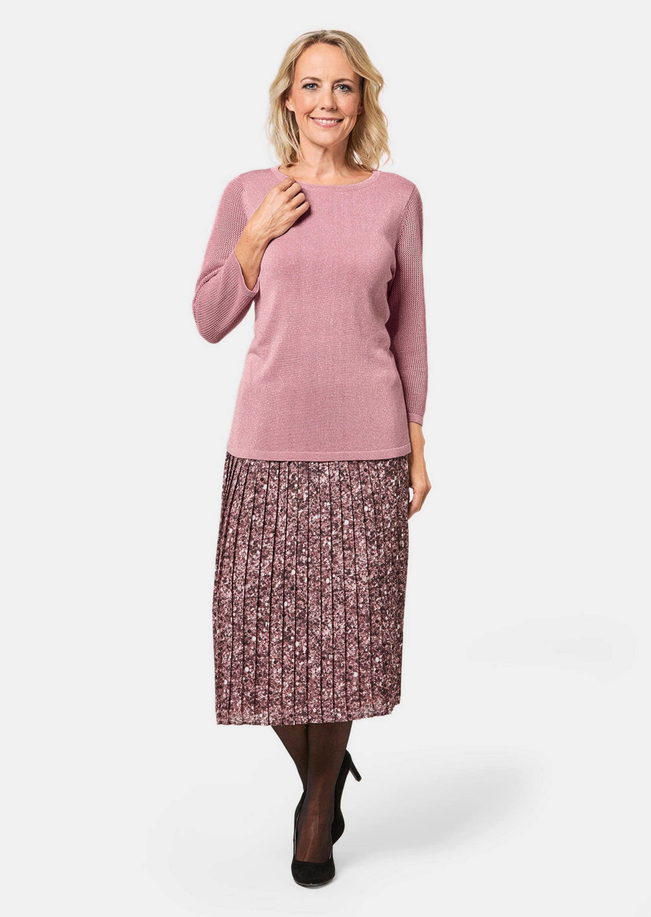 GOLDNER 3/4 Arm-Pullover »Pullover mit Glanzgarn«