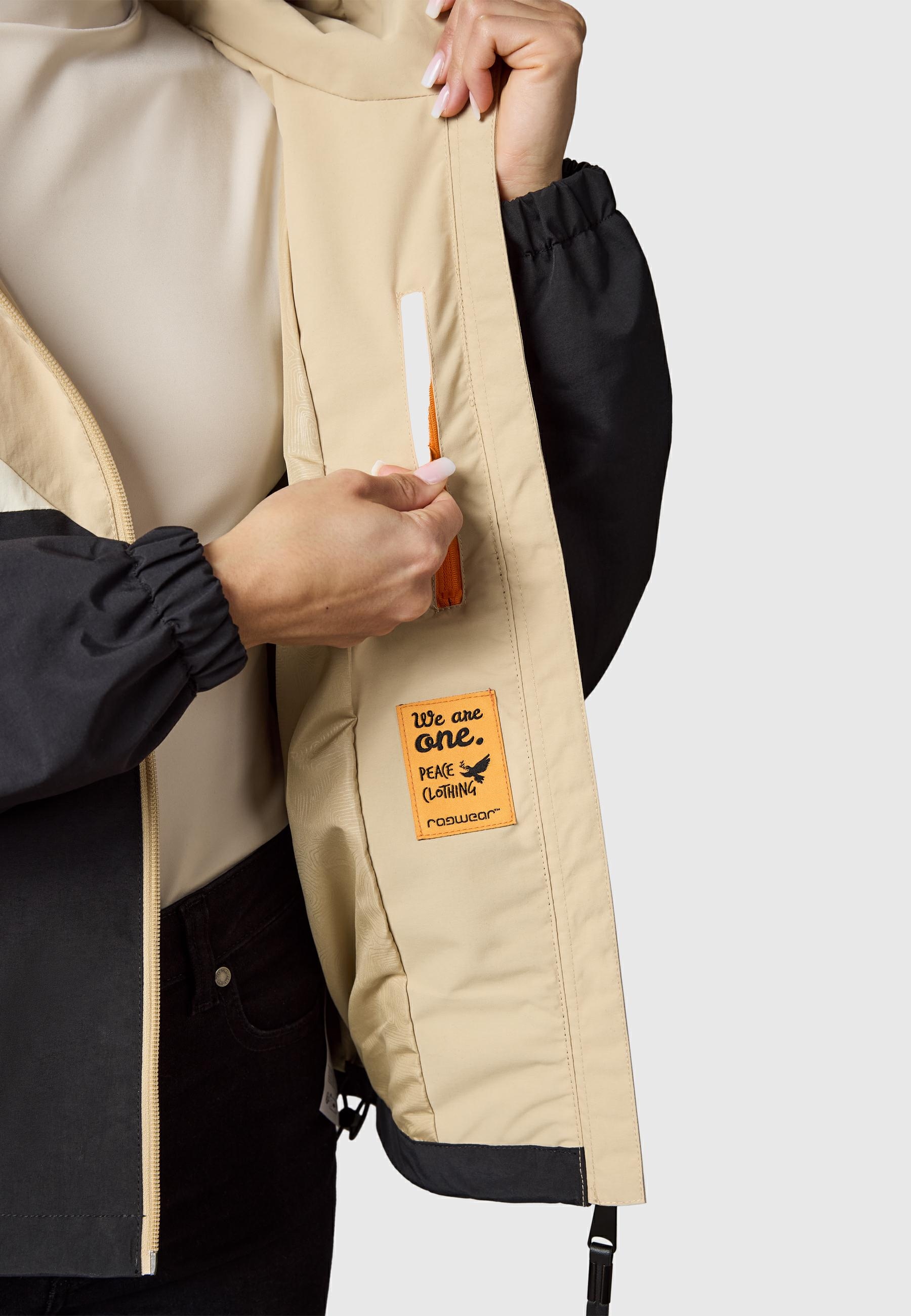 Ragwear Funktionsjacke »Rochele« mit Kapuze wasserdichte Damen Übergangsjacke mit großer Kapuze