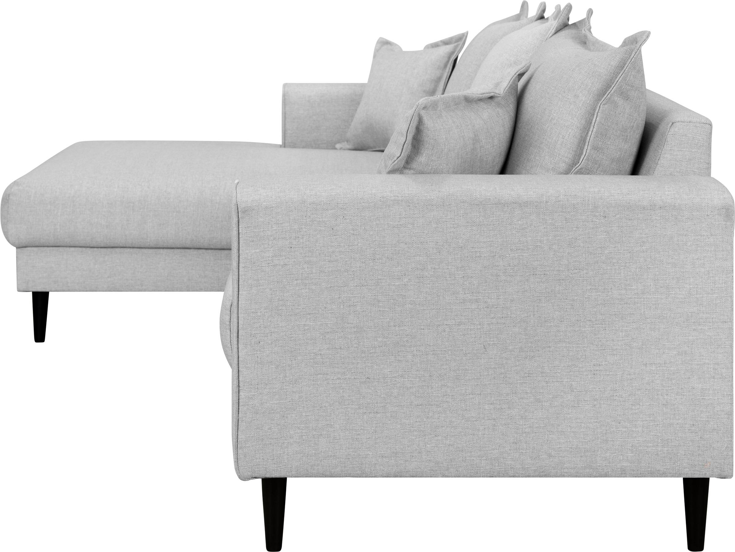 Home affaire Ecksofa »VEYRAS L-Form, hoher Sitzkomfort, Maße B/T/H: 230/150/76 cm«, mit Wellenunterfederung, incl. Rückenkissen und Zierkissen