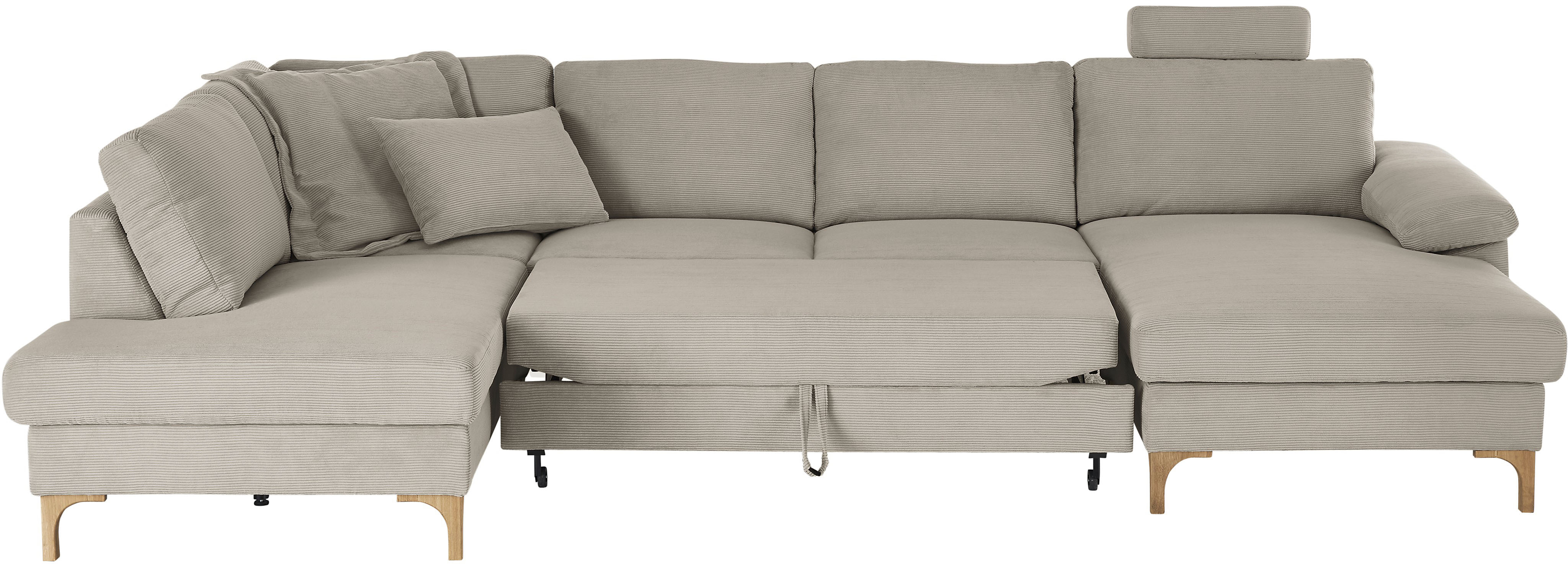 Thumbnail - 3C Candy Wohnlandschaft "Lecce, wahlweise PUR-Schaumstoff oder Tonnentaschenfederkern U-Form" Bettkasten in Umbauecke un...