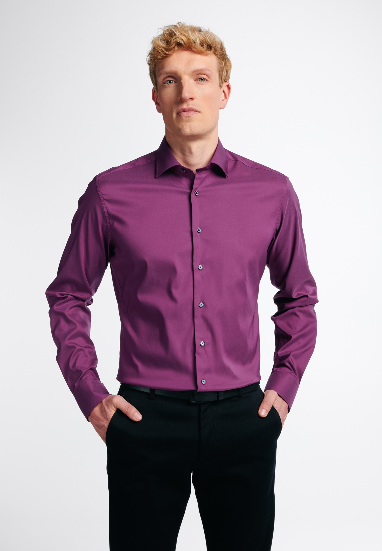Eterna Langarmhemd "SLIM FIT" EASY IRON (bügelleicht) günstig online kaufen
