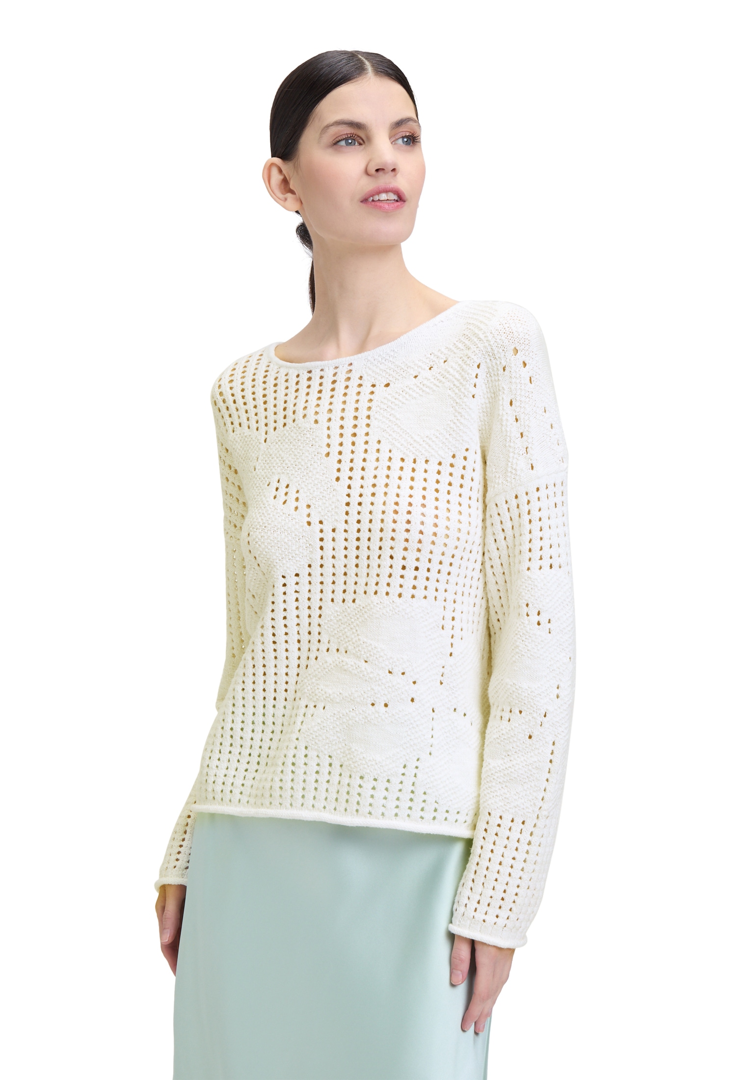 Cartoon Strickpullover "Cartoon Damen Strickpullover mit Rundhalsausschnitt günstig online kaufen