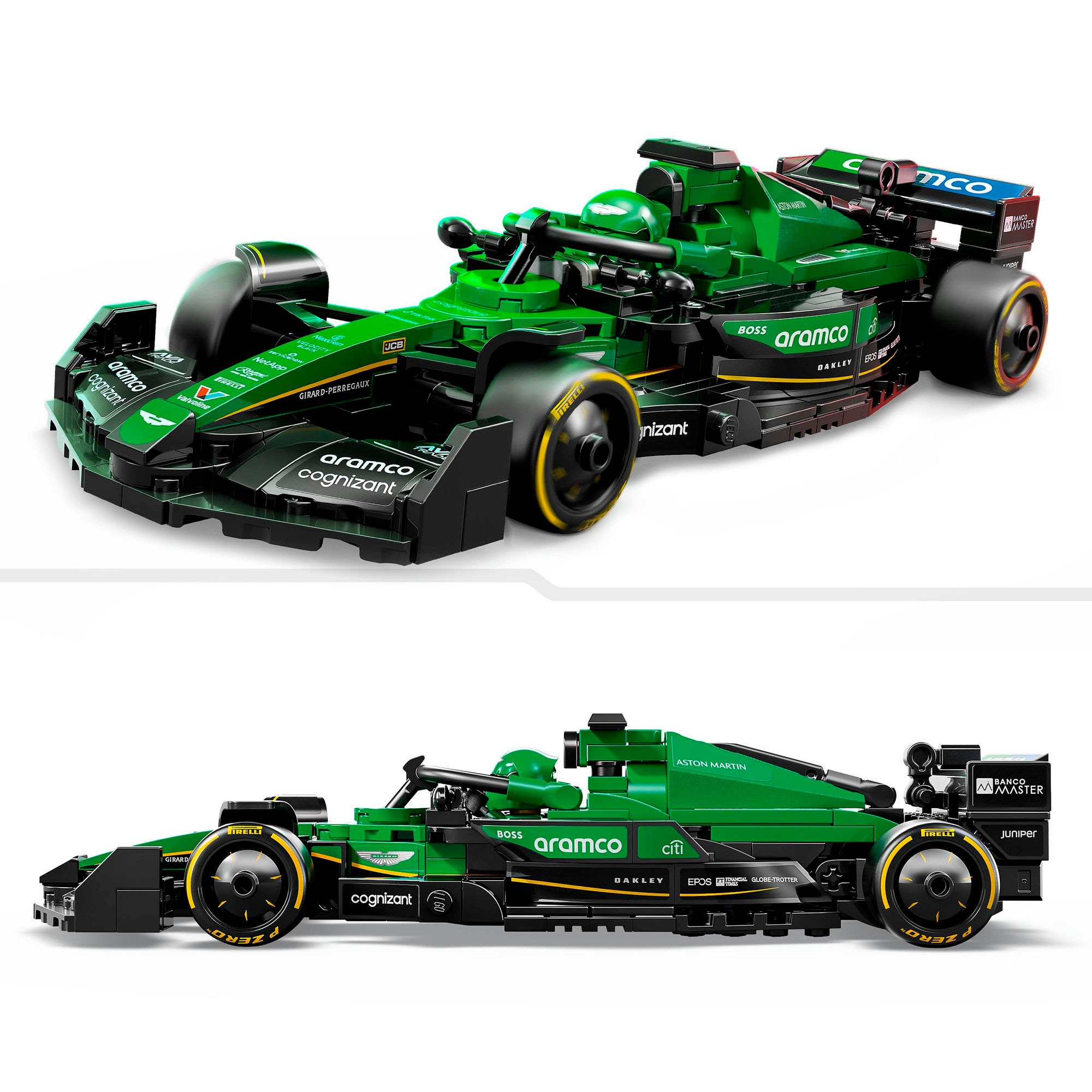 LEGO® Konstruktionsspielsteine »Aston Martin Aramco F1® AMR24 Rennauto (77245), LEGO® Speed Champions«, (269 St.), Made in Europe