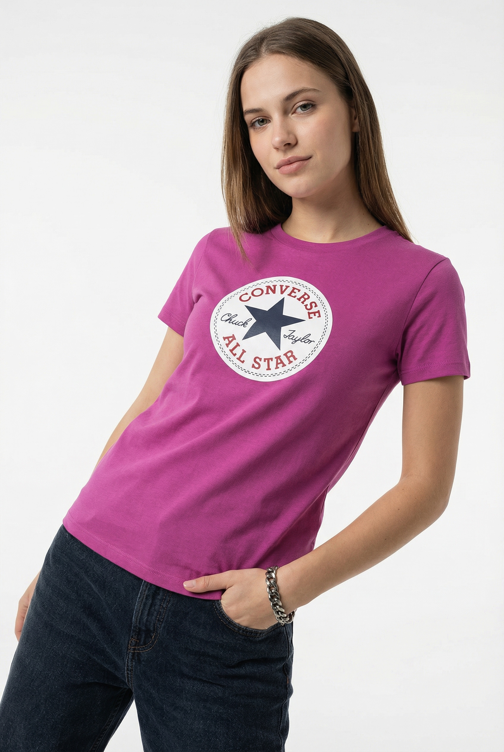 Converse T-Shirt "CHUCK PATCH TEE" Kurzarm, aus Baumwolle, in den Größen XS bis XXL