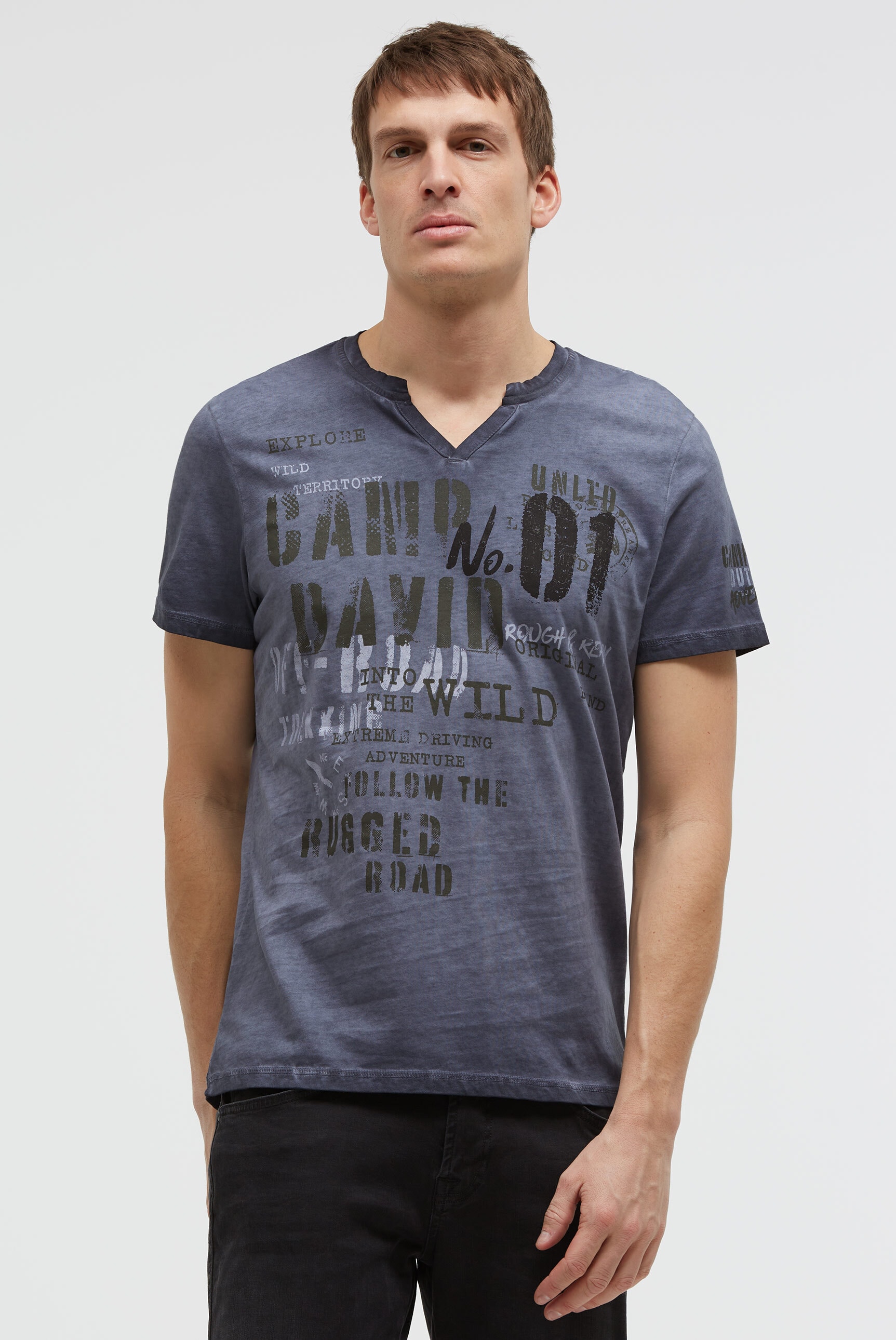 CAMP DAVID Rundhalsshirt aus Baumwolle