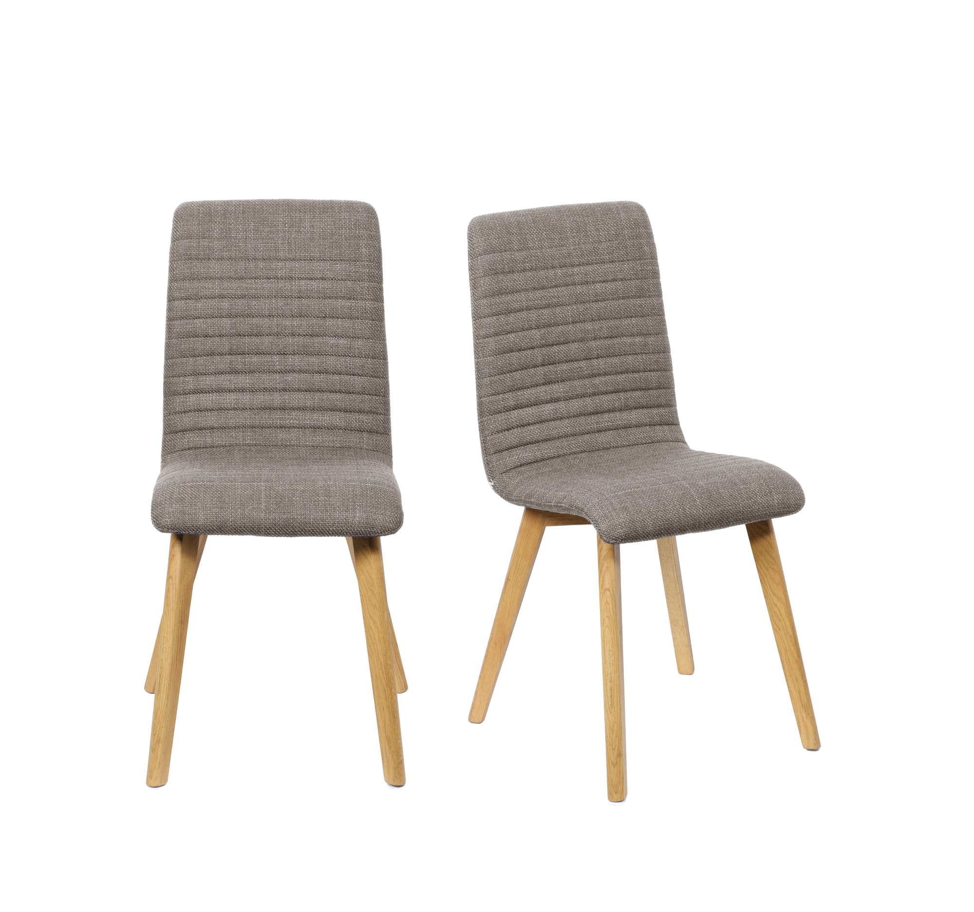 OTTO home 4-Fußstuhl "Arosa Esszimmerstuhl, Polsterstuhl, Küchenstuhl, Speisestuhl, Essstuhl" (Set) 2 Stk.2er-Set, Beine aus Massivholz Eiche oder Buche, mit gestepptem Stoff