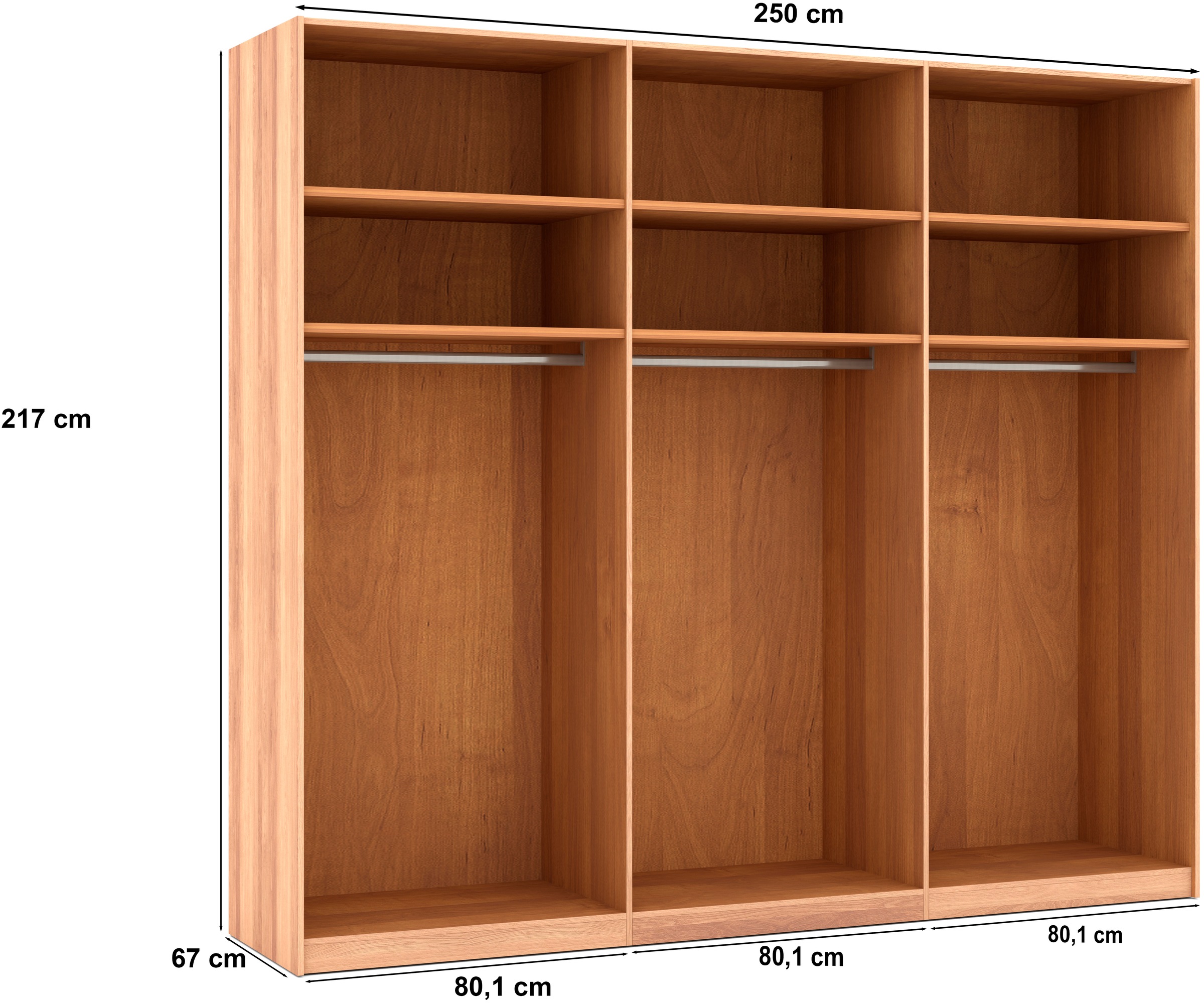 Musterring Schwebetürenschrank »Sorrent, Kleiderschrank, Schrank, Schiebetüren«, (Teilmassiv Eiche, MADE IN GERMANY), Türen in Eiche massiv mit Kassetten-Optik, verschiedene Maße verfügbar