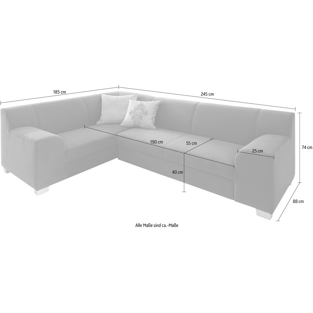 DOMO collection Ecksofa »Amando L-Form«