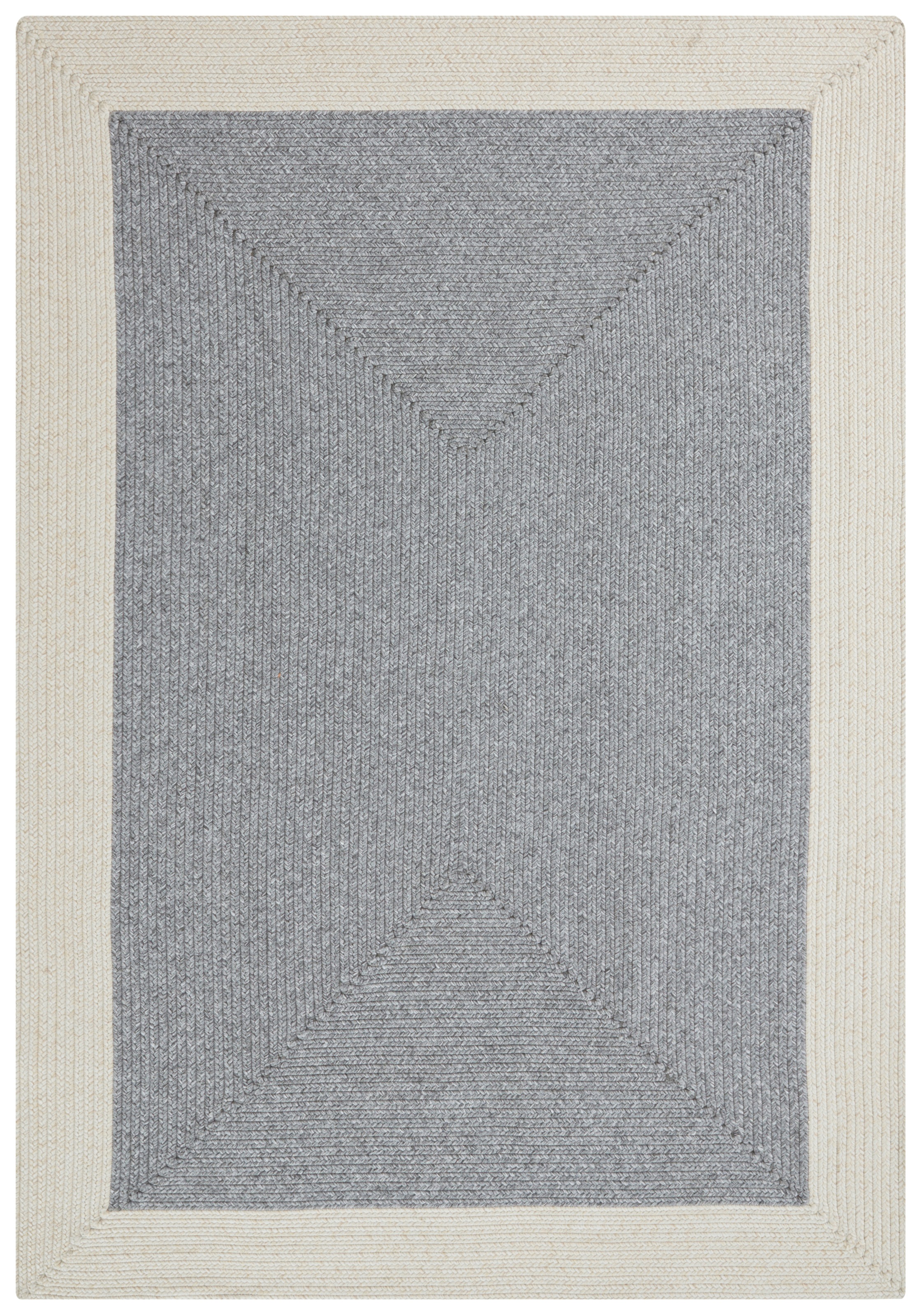 Teppich HANSE HOME "Trenzado", grau (grau, creme), B:120cm H:10mm L:170cm, Polypropylen, Teppiche, Teppich, In- & Outdoor, Handmade-Look, Läufer, Wetterfest, Balkon, Wohnzimmer 3