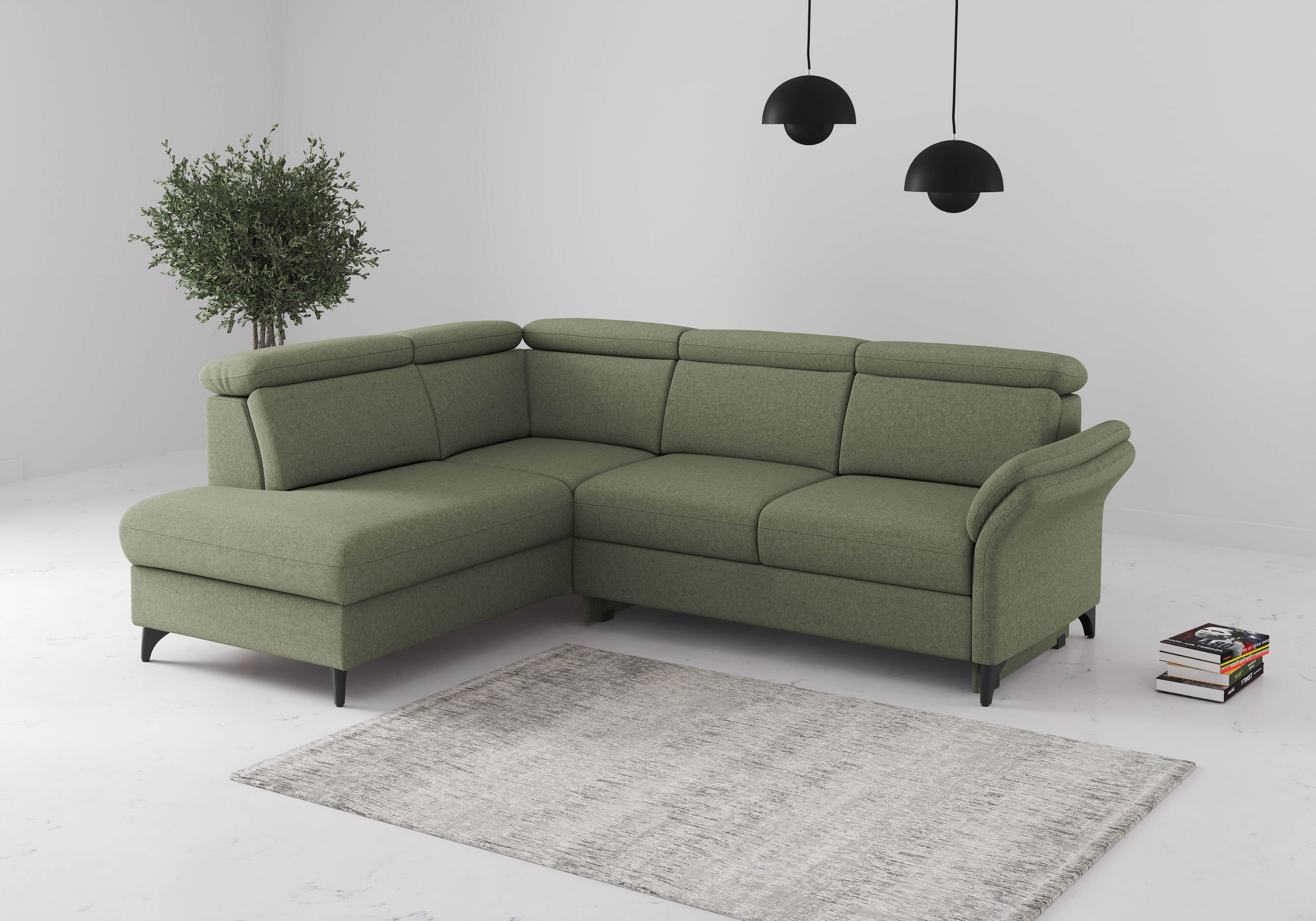 sit&more Ecksofa "Glendale, L-Form" inkl. Kopfteilverstellung, wahlweise mit Vorziehsitz und Bettkasten