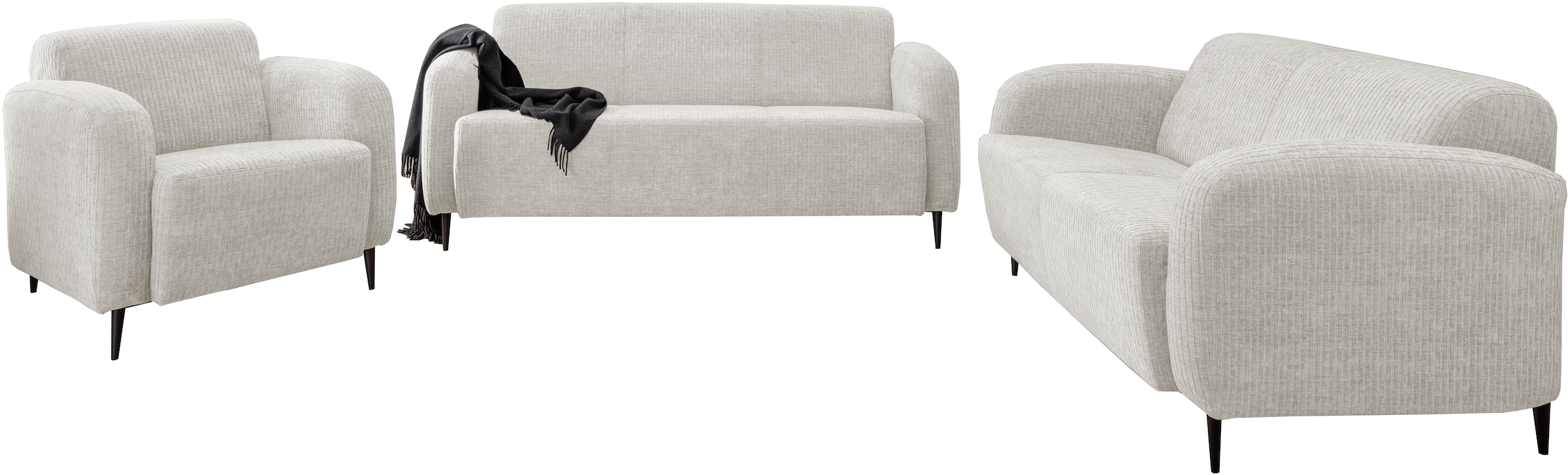 INOSIGN Polstergarnitur "Marone" Set, 3-Sitzer, 2-Sitzer, Sessel, 3 Stk. tl günstig online kaufen
