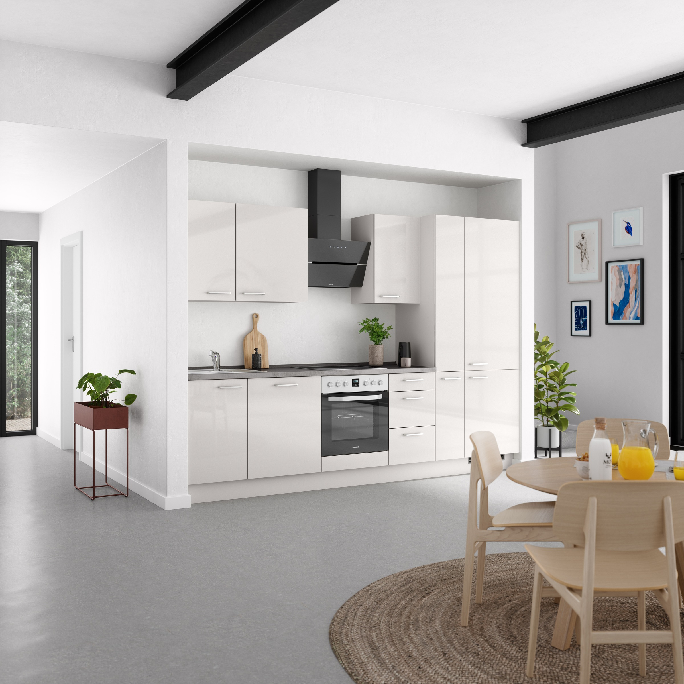 nobilia® Küchenzeile »"Flash II"«, vormontiert, Ausrichtung wählbar, Breite 300 cm, wahlw. mit E-Geräten