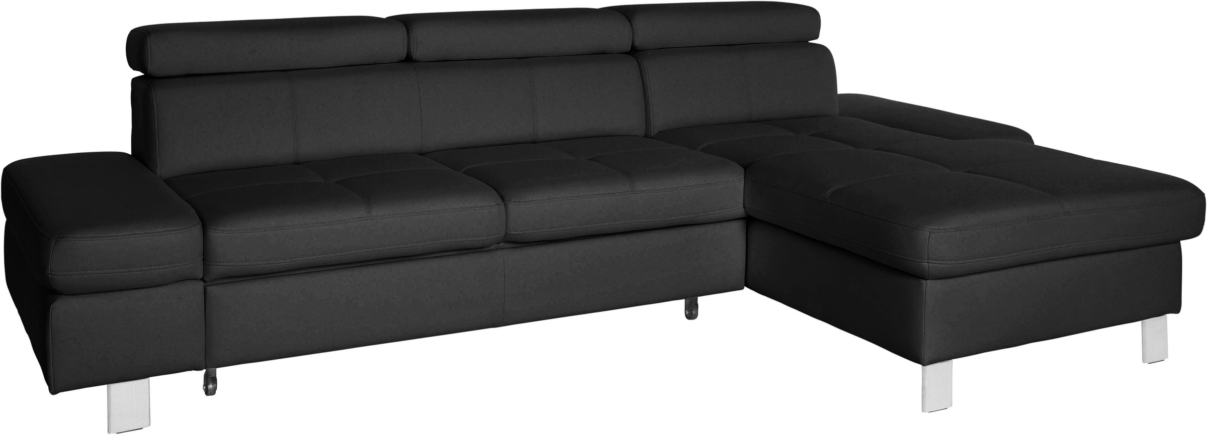 exxpo - sofa fashion Ecksofa »Fiji, hochwertige Detailverarbeitung im Sitz und Rücken, L-Form«, bequem durch Kopf- und Armteilverstellung, wahlweise mit Bettfunktion