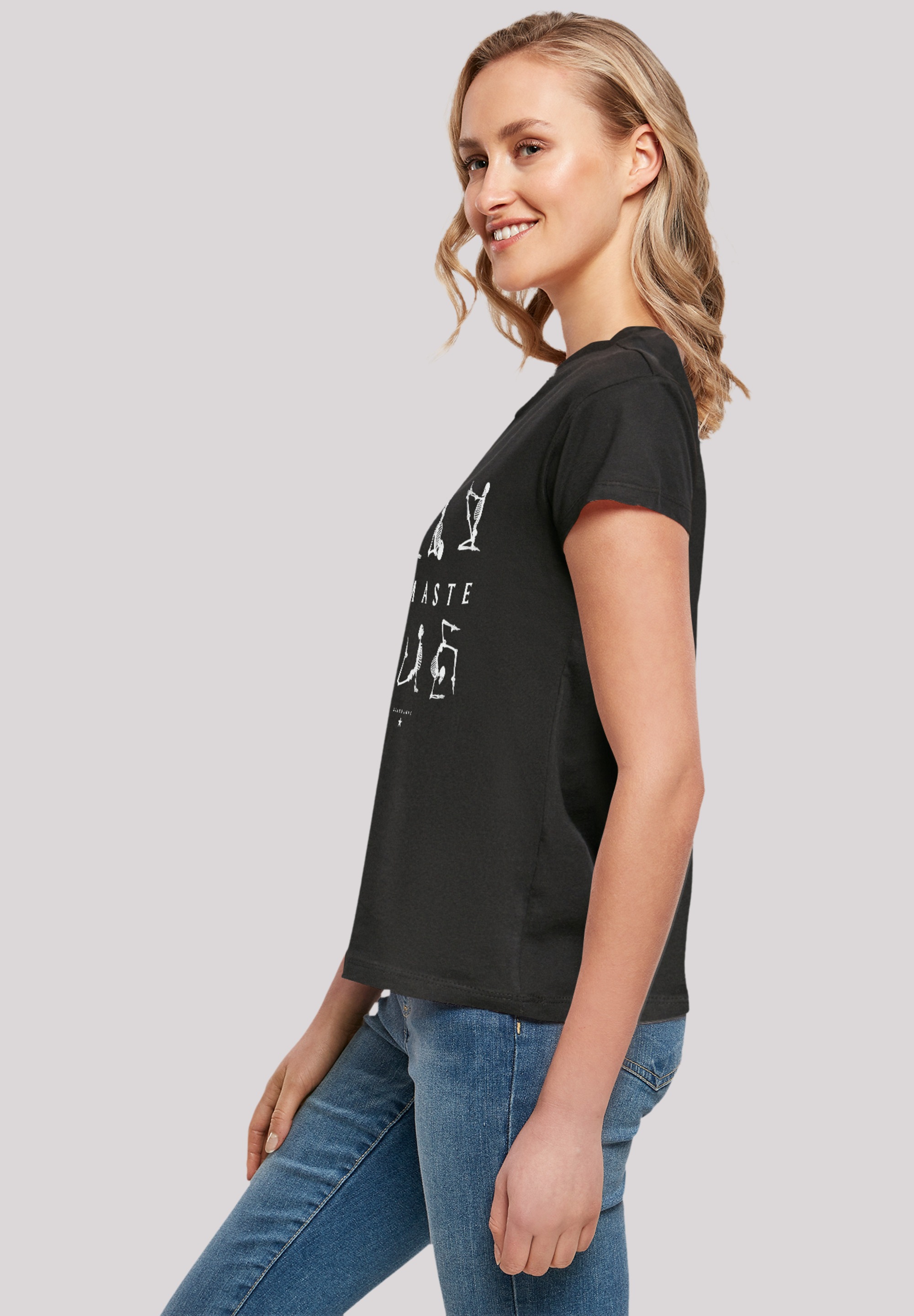 F4NT4STIC T-Shirt »Namaste Yoga online Skelett Halloween«, | BAUR Print kaufen