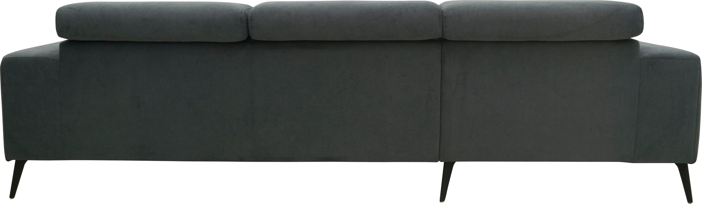 DOMO collection Ecksofa »Trento L-Form, mit Kufenfuß oder Einzelfuß«, wahlweise mit Kopfteilverstellung, Recamiere links/rechts bestellbar